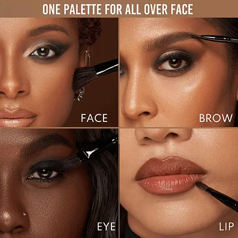 Image 1, ONE PALETTE FOR ALL OVER FACE FACE BROW EYE LIP. Image 2, WHAT'S INSIDE: 2 UNIQUE TEXTURES 10 COORDINATING SHADES VELVET POMADE Define, Line, & Shape SANDSTONE STONE CHE MIRAGE CHISELED SCULPTED HARVEST BARK SHAPE N' FIX POWDER Fill, Blend, & Set. Image 3, MULTIPLE WAYS TO USE BASE WITH VELVET POMADE BLEND WITH SHAPE N' FIX SET WITH SHAPE N' FIX LINE WITH VELVET POMADE. Image 4, HIGH PERFORMING, UNIQUE PUTTY POMADE TEXTURE FOR EASY BLEND COORDINATING TALC-FREE POWDERS INFUSED WITH UPSALITE MANAGE OIL ON THE EYE LID & BLUR TEXTURE LAYER TOGETHER OR USE ALONE. Image 5, ALL SHADES SET WITH SHAPE N' FIX POWDERS SANDSTONE DESERT MIRAGE CHISELED SCULPTED STONE CORE HARVEST BARK TOURMALINE DEFINING NEUTRALS GROUNDWORK BEAUTY DANESSA MYRICKS EAFLETS5.FACE & LIPS PALETTE POUR LES YEUX, VISAGE, SOURCILST LEVRES. Image 6, VELVET POMADES SANDSTONE DESERT MIRAGE CHISELED SCULPTED 11 11 STONE CORE HARVEST BARK TOURMALINE A UNIQUE, HIGH PERFORMING TEXTURE THAT FEELS LIKE A LIGHTWEIGHT POMADE AND BLENDS WITH EASE. Image 7, SHAPE N' FIX POWDERS SANDSTONE DESERT MIRAGE CHISELED SCULPTED STONE CORE HARVEST BARK TOURMALINE A UPSALITE-INFUSED POWDER TO SET AND LOCK IN SHAPE AND DEFINITION. Image 8, ALL OVER FACE PALETTE: IN NEUTRAL TONES. Image 9, DANESSA MYRICKS BEAUTY GROUNDWORK DEFINING NEUTRALS PALETTE FOR EYES, BROWS, FACE & LIPS TE POUR LES YEUX, VISAGE, SOURCIL VELVET POMADE BARK ON BROWS VELVET POMADE ANDSTONE + HARVEST + TOURMALINE TO SHAPE EYES SHAPE N' FIX POWDER SANDSTONE + HARVEST + TOURMALINE TO SET EYES VELVET POMADE CORE + HARVEST ON LIPS. Image 10, VELVET POMADE
TOURMALINE + BARK ON BROWS VELVET POMADE TOURMALINE TO SHAPE SHAPE N' FIX POWDER TOURMALINE + HARVESTnTO SET & BLEND VELVET POMADE HARVEST + CORE ON LIPS SANDSTOm DESERT MIRAGE CHISELED HARVEST. Image 11,DEFINING NEUTRALS GROUNDWORK BEAUTY DANESSA MYRICKS
PALETTE POUR LES YEUX, VISAGE, SOURCILS ET LEVRES PALETTE FOR EYES, BROWS, FACE & LIPS VELVET POMADE STONE + HARVEST ON BROW VELVET POMADE STONE + TOURMALINE TO SHAPE SHAPE N' FIX POWDER SCULPTED TO SET VELVET POMADE CORE + MIRAGE ON LIPS Image 12,SHAPE N' FIX POWDER BARK ON BROW VELVET POMADE STONE + TOURMALINE TO SHAPE SHAPE N' FIX POWDER BARK+ TOURMALINE TO SET & BLEND SHAPE N' FIX POWDER SCULPTED TO CONTOUR CHEEKS VELVET POMADE HARVEST + CORE ON LIPS DANESSA MYRICKS BEAUTY GROUNDWORK DEFINING NEUTRALS PALETTE FOR EYES, BROWS, FACE & LIPS PALETTE POUR LES YEUX, VISAGE, SOURCILS ET LEVRES Image 13,SHAPE N' FIX POWDER BARK ON BROW VELVET POMADE STONE + TOURMALINE TO SHAPE & LINE SHAPE N' FIX POWDER BARK + TOURMALINE TO SET & BLEND VELVET POMADE HARVEST ON CHEEK TO CONTOUR VELVET POMADE HARVEST + CORE ON LIPS Image 14, VELVET POMADE HARVEST ON CHEEK TO CONTOUR SHAPE N' FIX POWDER BARK ON BROW VELVET POMADE STONE + BARK TO SHAPE & LINE SHAPE N' FIX POWDER DESERT BARK TO SET & BLEND VELVET POMADE CORE ON LIPS DANESSA MYRICKS BEAUTY GROUNDWORK DEFINING NEUTRALS PALETTE FOR EYES, BROWS, FACE & LIPS PALETTE POUR LES YEUX, VISAGE, SOURCILS ET LEVRES