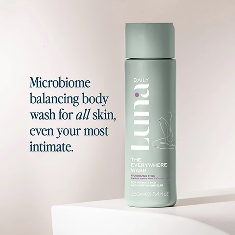 Image 1, microbiome balancing body wash for all skin even your most intimate. image 2, fragrance free all the benefits - no scent. image 3, i have sensitive skin and am prone to thrush so have struggled to find product which i can use and i can honestly say this is the best wash i've found. image 4, wash and go. step 1 = ph balanced body wash. step 2 = instant cleansing body spray. perfect for pockets. image 5, for all skin types. ylang ylang tamanu and jasmine - prebiotics and vitamins e, c and f. fragrance free prebiotics vitamins e, c and f. fresh cotton prebiotics and omegas 3 and 6. image 6, how to recycle. separate cap, use excess product then rinse bottle, recycle. made from 30% recycled plastic.