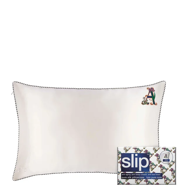 slip pure silk initial collection queen pillowcase