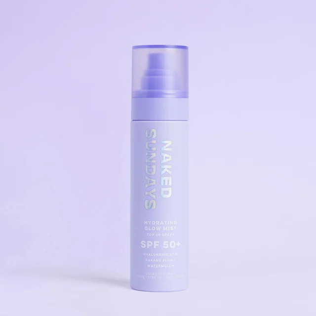 Naked Sundays SPF50+ Hydrating Glow Mist Setting Spray Sunscreen 75ml